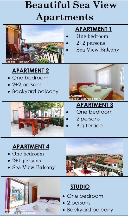 Beautiful Sea View Apartments - Niko Ceko Vrsar Zewnętrze zdjęcie